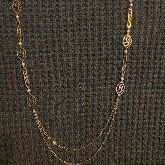 Elegant Vintage Avon Initial Gold Chain Necklace “g” - Picture 1 of 4